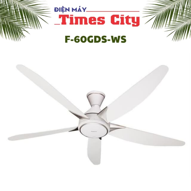 Quạt trần Panasonic 5 cánh F-60GDS-WS 40W ty dài 21.2cm - Ảnh 6