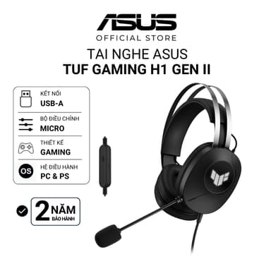 So sánh giá Tai nghe ASUS TUF Gaming H1 Gen II Đệm Tháo Rời USB-A | 90YH044B-BHUA00 | 2 NĂM BẢO HÀNH rẻ nhất?
