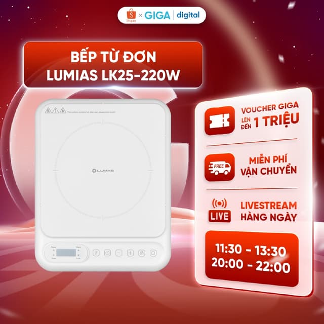 Bếp từ đơn Lumias LK25-220W - Công suất 2000W - 10 mức nhiệt - Ảnh 7