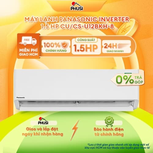 [GIAO LẮP HCM] Máy lạnh Panasonic Inverter 1.5 HP CU/CS-U12BKH-8 MODEL 2025- BH CHÍNH HÃNG, MỚI 100% - Ảnh 10