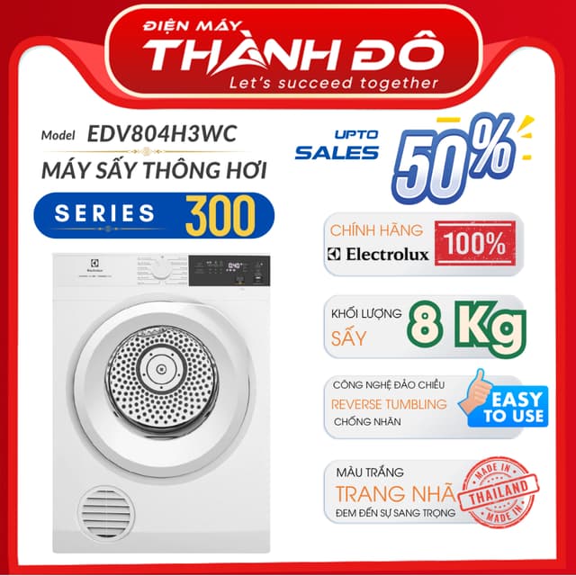 [CHÍNH HÃNG] [FREESHIP HCM] Máy sấy thông hơi Electrolux UltimateCare 8 kg EDV804H3WC - Ảnh 11