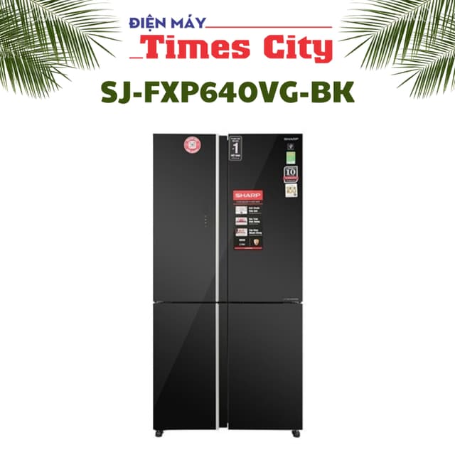 Tủ lạnh Sharp Inverter 572 lít Multi Door SJ-FXP640VG-BK - Ảnh 12