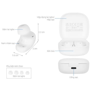 So sánh giá Tai nghe Bluetooth 5.4 True Wireless Xiaomi Redmi Buds 6 Play thích hợp với mọi hệ điều hành rẻ nhất?