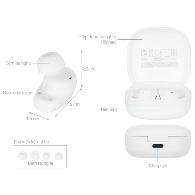 Tai nghe Bluetooth 5.4 True Wireless Xiaomi Redmi Buds 6 Play thích hợp với mọi hệ điều hành - Ảnh 1