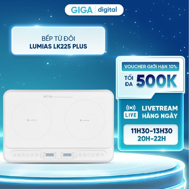 Bếp từ đôi Lumias LK225 PLUS - 3500W, 10 mức công suất - Ảnh 10