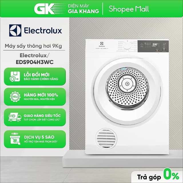 EDS904H3WC - Máy Sấy Thông Hơi Electrolux UltimateCare 9 Kg EDS904H3WC [Freeship CẦN THƠ] - Ảnh 1