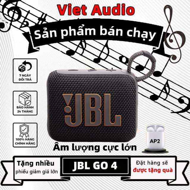 Loa Di Động Bluetooth JBL Go 4 - Hàng Chính Hãng，Ngoài trời,  Chống nước,Âm lượng siêu lớn - Ảnh 12