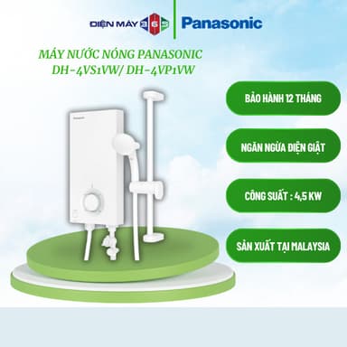So sánh giá Panasonic DH-4VS1VW – Máy nước nóng trực tiếp 4500W – Vòi sen đa chế độ – Chống giật ELCB rẻ nhất?