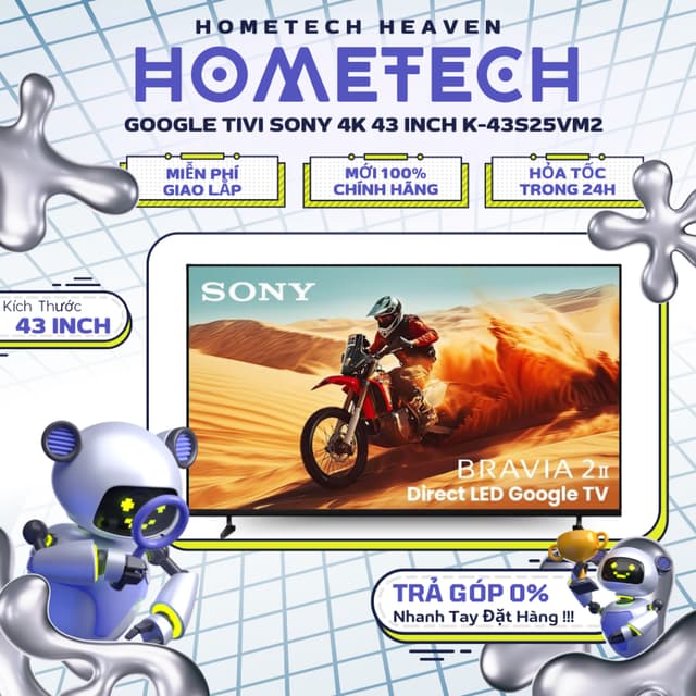 [GIAO LẮP MIỄN PHÍ HCM] K-43S25VM2 Google Tivi Sony 4K 43 inch - BH Chính Hãng, Mới 100% - Ảnh 8