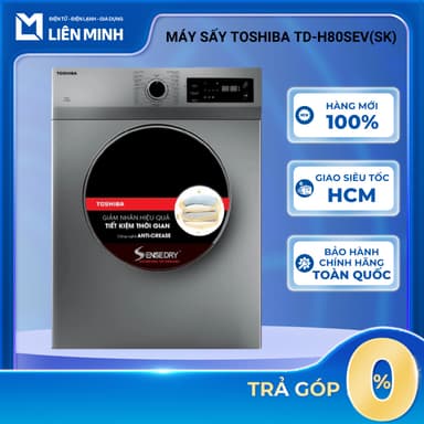 So sánh giá TD-H80SEV(SK) / TD-H80SEV(WK) - Máy Sấy Quần Áo Thông Hơi Toshiba 7 Kg - Bảo Hành Chính Hãng[Giao Toàn Quốc] rẻ nhất?