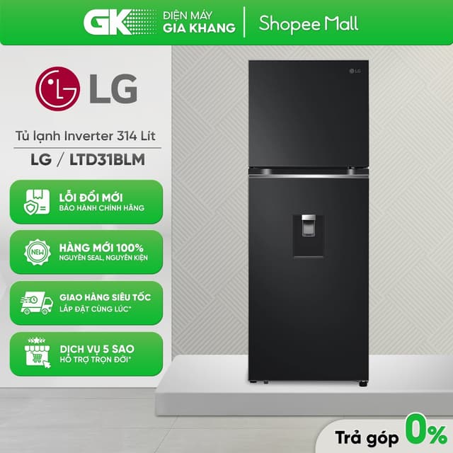 LTD31BLM - Tủ Lạnh LG Inverter 314 Lít LTD31BLM [Toàn Quốc] - Ảnh 9
