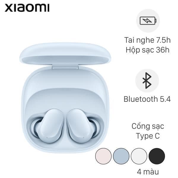 [SHIP HỎA TỐC] Tai nghe Bluetooth True Wireless Xiaomi Redmi Buds 6 Play Chính Hãng Bảo Hành 12 Tháng - Ảnh 7