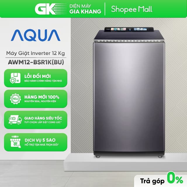 AWM12-BSR1K(BU) - Máy Giặt Aqua Inverter 12 Kg AWM12-BSR1K(BU) [Toàn Quốc] - Ảnh 4