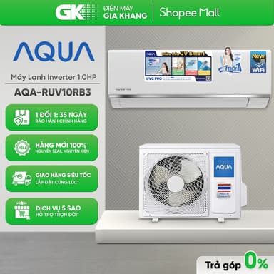 So sánh giá AQA-RUV10RB3 1HP | AQA-RUV13RB3 1.5 HP | Điều Hòa UV Smart - AQUA - Inverter [Freeship HCM] rẻ nhất?