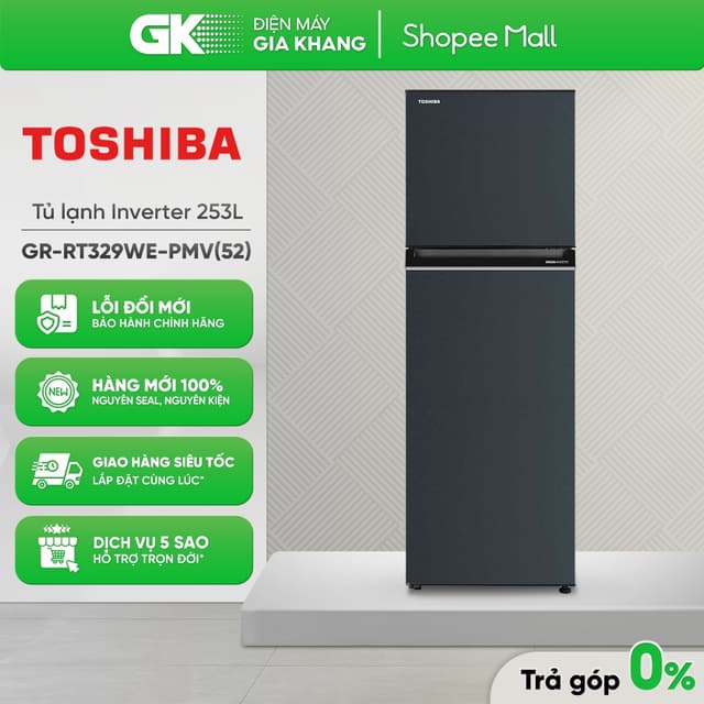 GR-RT329WE-PMV(52) - Tủ Lạnh Toshiba Inverter 253 Lít GR-RT329WE-PMV(52) [Toàn Quốc]{GIẢM 10%} - Ảnh 9