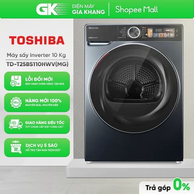 So sánh giá TD-T25BS110HWV(MG) 10 Kg | TD-T21B90HWV(MG) 8 Kg - Máy Sấy Bơm Nhiệt TOSHIBA [Freeship HCM] rẻ nhất?
