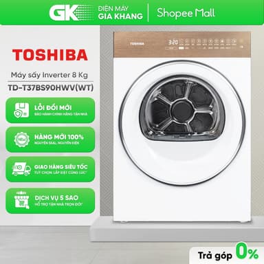 So sánh giá TD-T37BS90HWV(WT) - Máy sấy bơm nhiệt Toshiba 8 kg TD-T37BS90HWV(WT) rẻ nhất?