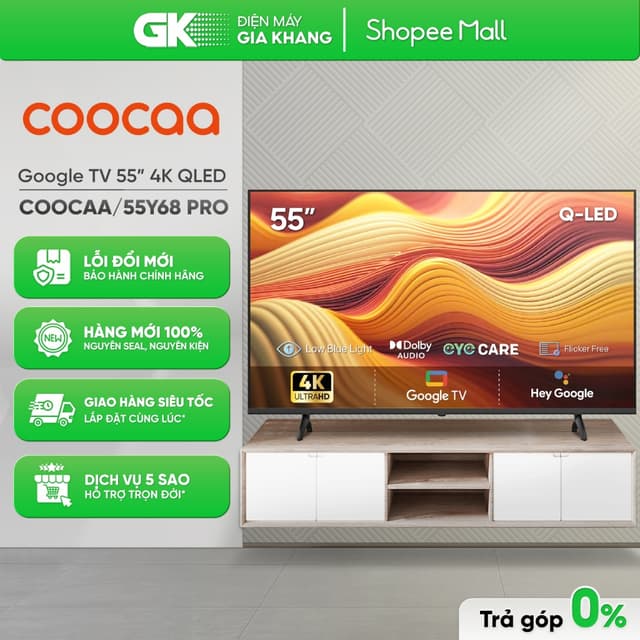 [Shopee - Lắp đặt 0Đ HN HCM] 55Y68 PRO - Google Tivi Qled Coocaa 4K 55 Inch 55Y68 PRO {Giảm 10%} - Ảnh 10