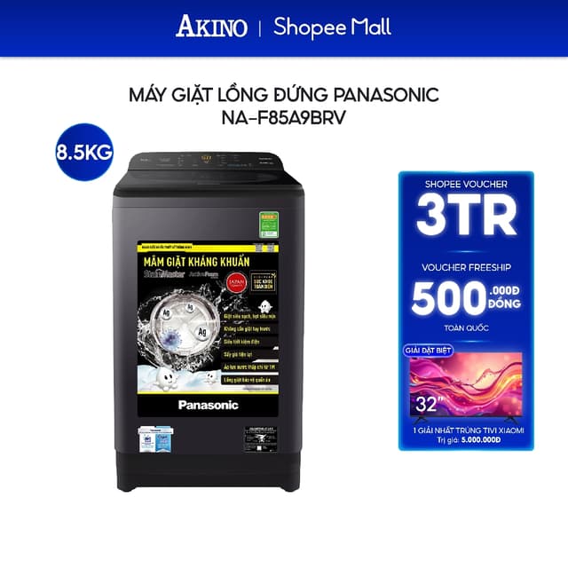 Máy giặt Lồng Đứng Panasonic 8.5 Kg NA-F85A9BRV - Hàng Chính Hãng - Ảnh 12