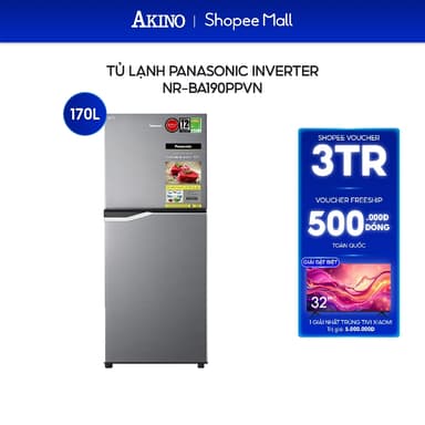 So sánh giá Tủ lạnh Panasonic Inverter 170 lít NR-BA190PPVN - Hàng Chính Hãng rẻ nhất?