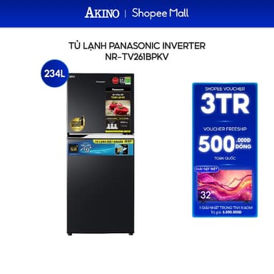 So sánh giá Tủ lạnh Panasonic Inverter 234 lít NR-TV261BPKV - Hàng Chính Hãng rẻ nhất?