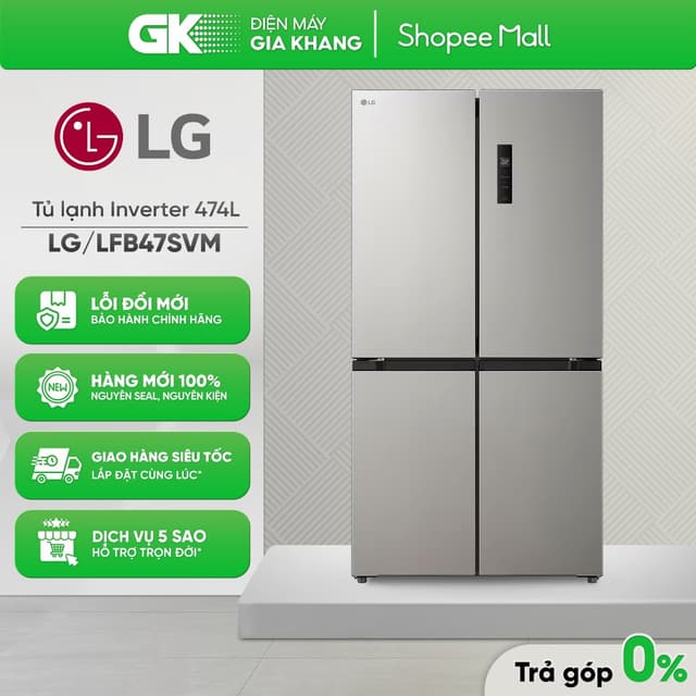 LFB47SVM - Tủ lạnh LG Inverter 474 lít Multi Door LFB47SVM - Ảnh 5