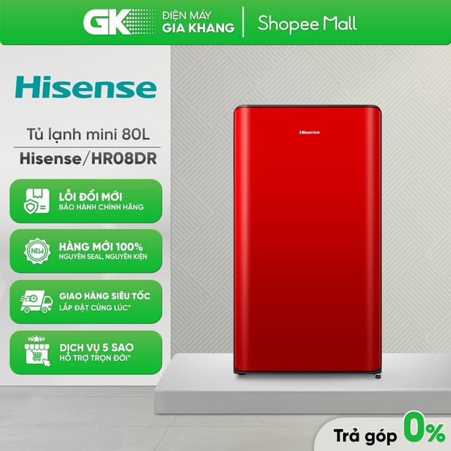RR106D4EBN (Đen) | RR106D4ESN (Xám) | HR08DR | HR08DW - HR09DB 94 Lít - Tủ Lạnh Mini Hisense 82 Lít HR08DW/R [Toàn Quốc] - Ảnh 6