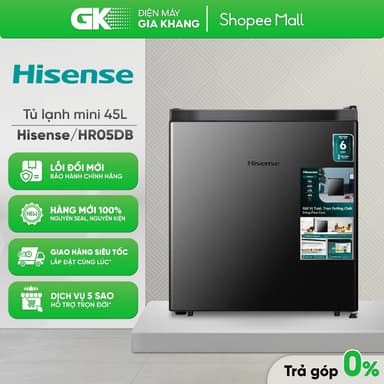 So sánh giá HR05DB - Tủ Lạnh Hisense 45 Lít HR05DB - Mini 1 Cánh [Toàn Quốc] rẻ nhất?