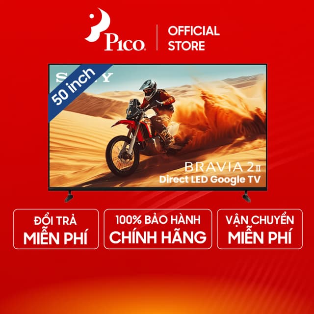 Google TV Sony 4K 50 inch LED Nền BRAVIA 2 II K-50S25VM2 - Mới 2025 - Ảnh 7