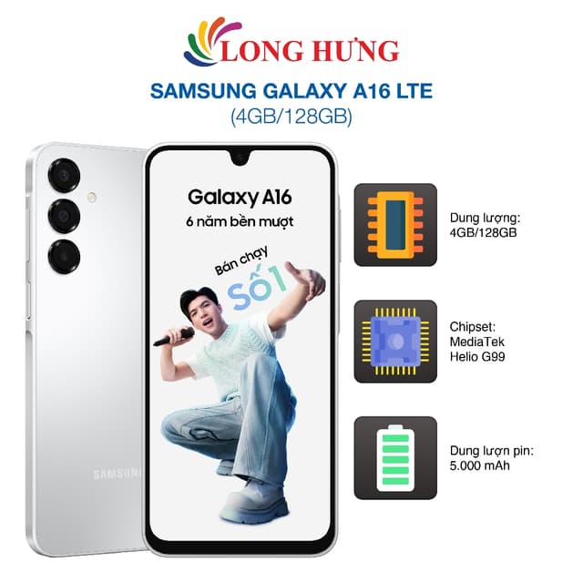 Điện thoại Samsung Galaxy A16 LTE (4GB/128GB) - Hàng chính hãng - Ảnh 7