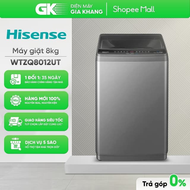 Máy Giặt Hisense 8 Kg WTZQ8012UT [Toàn Quốc] - Ảnh 7