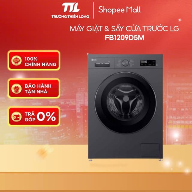 FB1209D5M - Máy Giặt Sấy LG Inverter Giặt 9 Kg - Sấy 5 Kg FB1209D5M [FREESHIP HCM] - Ảnh 8