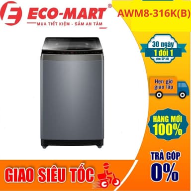 So sánh giá Máy giặt Aqua AWM8-316K(B) 8 kg cửa trên (Có giao lắp miễn phí tại nhà) rẻ nhất?