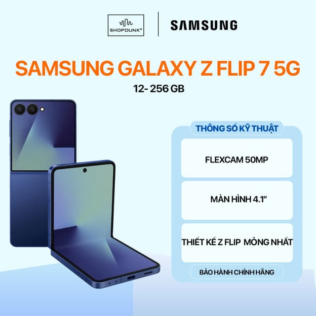 Điện Thoại Samsung Galaxy Z Flip7 5G 12GB 256GB Chính Hãng - Ảnh 1