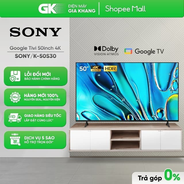 K-50S30 | K-55S30 - Google Tivi Sony 4K 50 Inch | 55 Inch | BRAVIA 3 [Toàn Quốc] - Ảnh 3