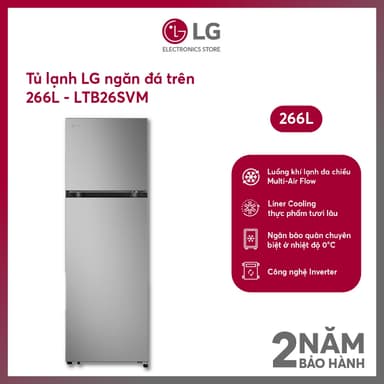 So sánh giá [MODEL 2025] Tủ lạnh LG Inverter 266 lít LTB26SVM - SHOP Miễn phí GIAO + LẮP Hà Nội rẻ nhất?