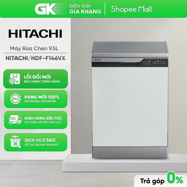 HDF-F146VX | HDF-F158CVGB - Máy Rửa Chén Độc Lập Hitachi [Freeship HCM] - Ảnh 12