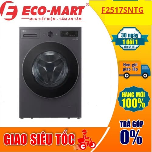Máy giặt LG F2517SNTG Inverter 17 kg lồng ngang ( Tặng giao lắp đặt miễn phí) - Ảnh 10
