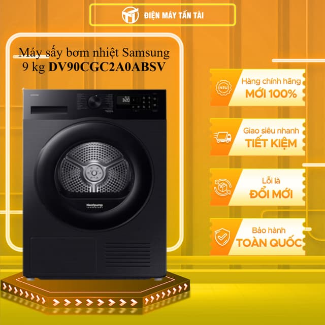 DV90CGC2A0ABSV - Máy sấy bơm nhiệt Samsung 9 kg DV90CGC2A0ABSV - GIAO TOÀN QUỐC - Ảnh 2