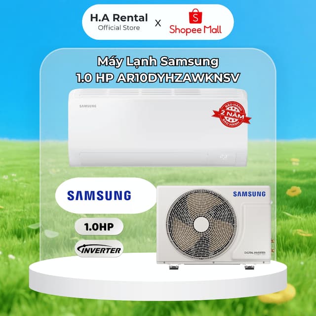 Máy Lạnh/Điều Hòa Samsung Digital Inverter Treo Tường Đảo Gió 4 Hướng 1 HP AR10DYHZAWKNSV - Ảnh 1