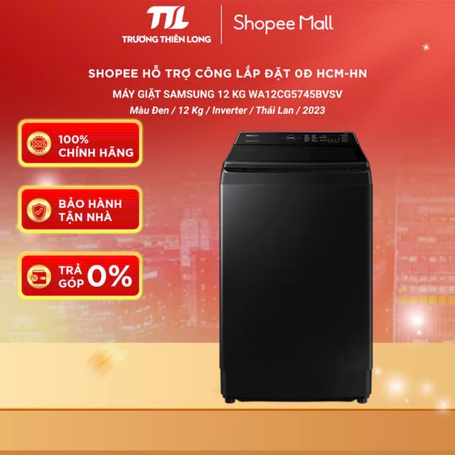 Máy Giặt Samsung Inverter WA12CG5745BVSV 12 Kg | WA17CG6442BDSV 17 Kg [TOÀN QUỐC] - Ảnh 7