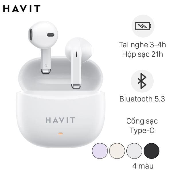 [SHIP HỎA TỐC] Tai nghe Bluetooth 5.3 True Wireless Havit TW941 Chính Hãng Bảo Hành 12 Tháng - Ảnh 1