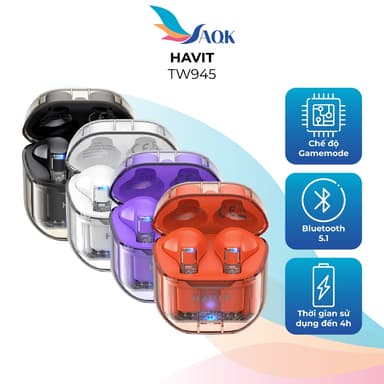 So sánh giá Tai nghe Bluetooth True Wireless Havit TW945 - Hàng chính hãng rẻ nhất?