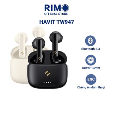 So sánh giá Tai nghe True Wireless Havit TW947 Bluetooth 5.3 âm thanh Hifi Driver 13mm rẻ nhất?