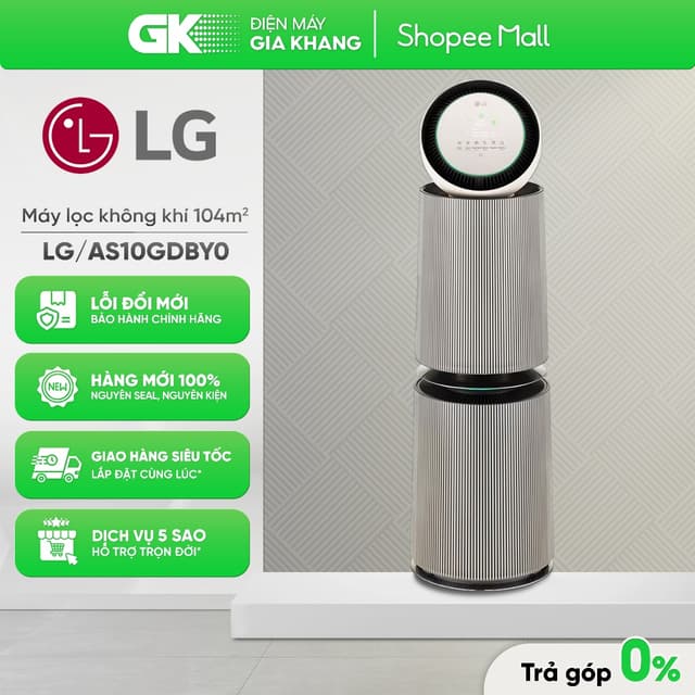 AS10GDBY0.ABAE - Máy Lọc Không Khí LG PuriCare 360 Alpha Double AS10GDBY0 [Công Suất 72W] [Freeship HCM] - Ảnh 2