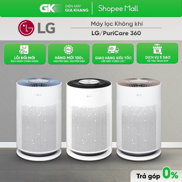 AS60GHWG0.ABAE - Máy lọc không khí LG PuriCare 360 Hit AS60GHWG0 41W | AS60GHCG0 | AS60GHBG0 [Toàn Quốc] {GIẢM 10%} - Ảnh 7