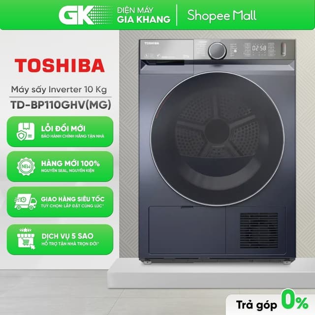 TD-BP110GHV(MG) - Máy Sấy Bơm Nhiệt Toshiba 10 Kg TD-BP110GHV(MG) [Freeship HCM] - Ảnh 6