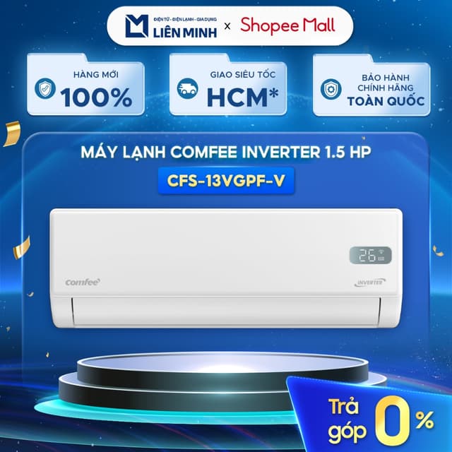 CFS-13VCB1F-V | CFS-13VGPF-V - Điều Hòa Thông Minh Inverter Comfee 1.5 HP  [GIÁ MÁY][SHIP 0Đ HCM] - Ảnh 10