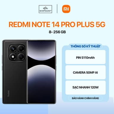 So sánh giá Điện Thoại Xiaomi Redmi Note 14 Pro Plus 5G 8GB 256GB Hàng Quốc Tế Chính Hãng rẻ nhất?