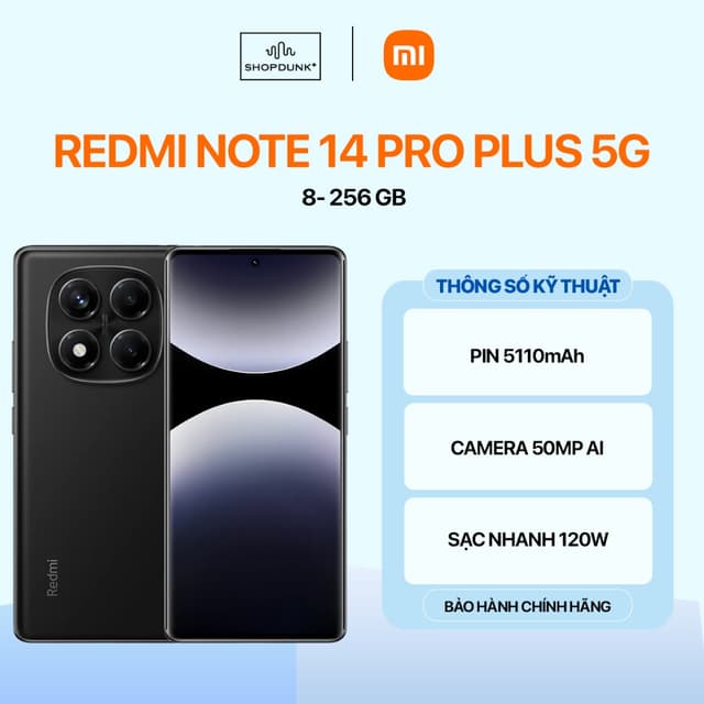 Điện Thoại Xiaomi Redmi Note 14 Pro Plus 5G 8GB 256GB Hàng Quốc Tế Chính Hãng - Ảnh 5